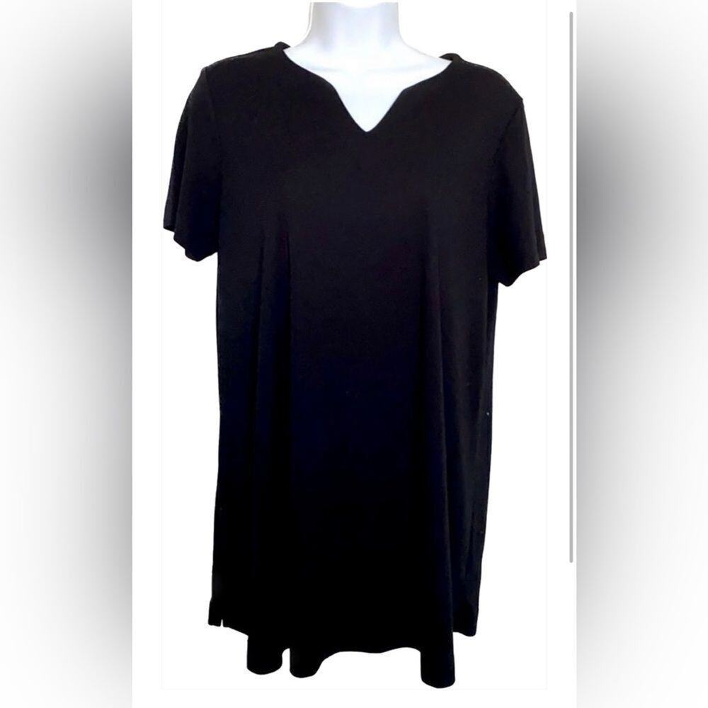 In Due Time Black Short Sleeve Top M